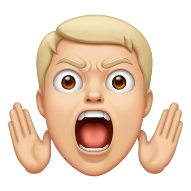 yelling loudly  sticker