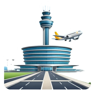 building of big airport png sticker