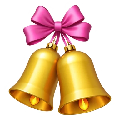 campanas navideñas con lazo rosado sticker