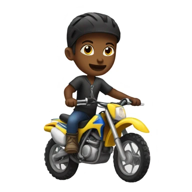 Kid on dirtbike sticker