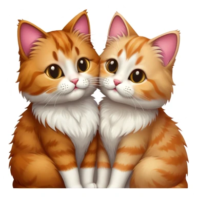 Cat kissing another cat sticker