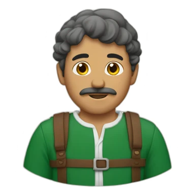 basque man txapela sticker