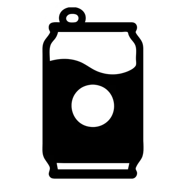 A soda in a metal can sticker