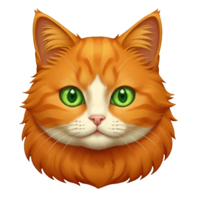 orange cat with green eyes sticker