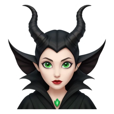 Maleficent villain with horns sticker