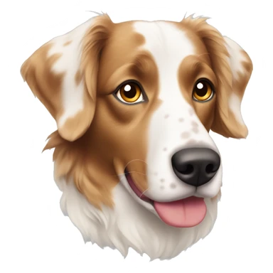 Blonde with spots Brittany Spaniel Australian shepherd dog sticker