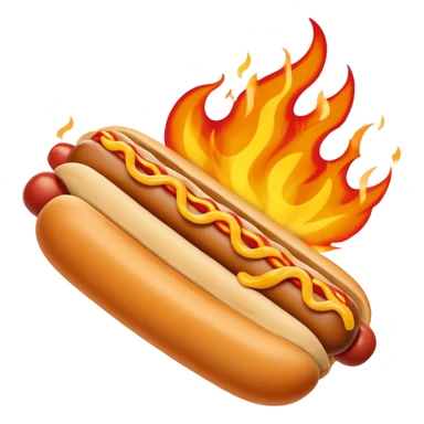 Fist Gripping a Flaming Hotdog sticker