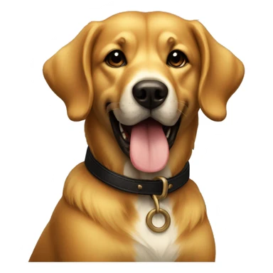 golden dog Brown colour black vintage sticker