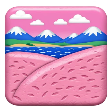 Matisse slop style pink SPAM art landscape sticker