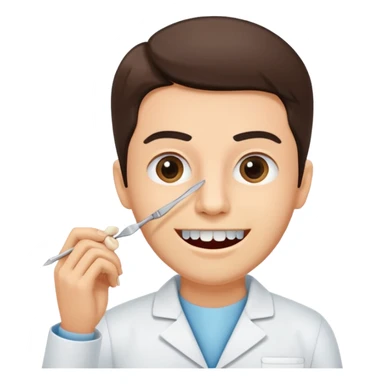 Tooth extracted by tweezer holder by dentist  sticker