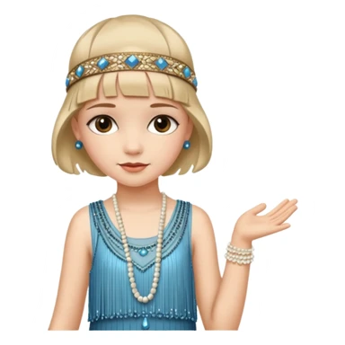 A 10-year-old flapper girl. sticker