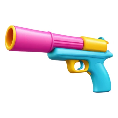 pink Water Pistol Emoji, must look like a toy sticker