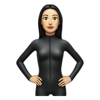 monica belucci wearing a wetsuit hyperrealistic sticker