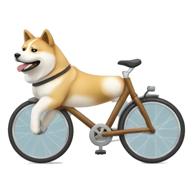 Akita inu sulla bicicletta  sticker