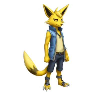 Lombax-Renamon-Zeraora full body sticker