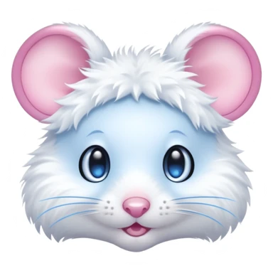 A mouse face with blue light halo sticker