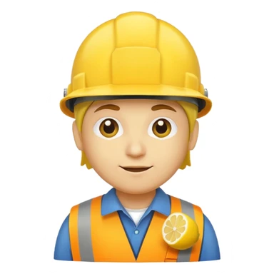a hardhat with a lemon picture on it sticker