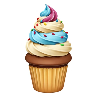 Vanilla & chocolate twist soft serve cupcake sticker