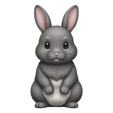 netherland dwarf bunny with dark gray fur sticker
