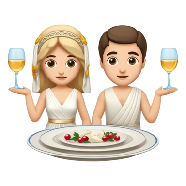 greek wedding breaking plates sticker