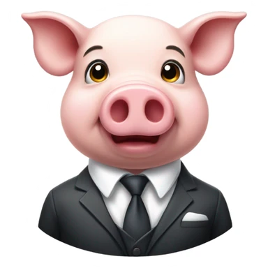Pig wearing a suit  sticker