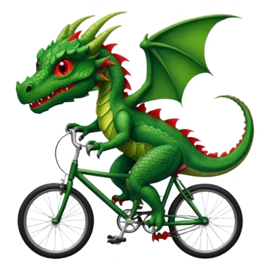 Um dragão de bicicleta sticker