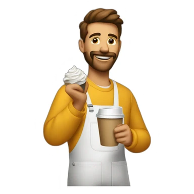 a-painter-with-wallpaper-in-his-right-hand-and-a-coffee-in-his-left-hand sticker