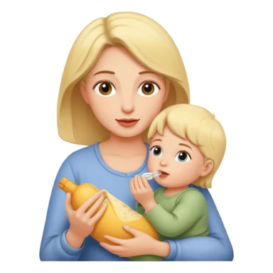 mother feeding sticker