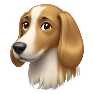 Dog with pony tail sticker