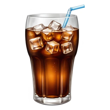 Coca kola with ice cubes sticker