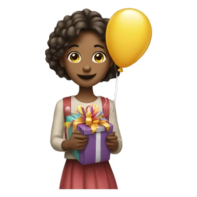 Girl holding birthday balloons with 23 sticker