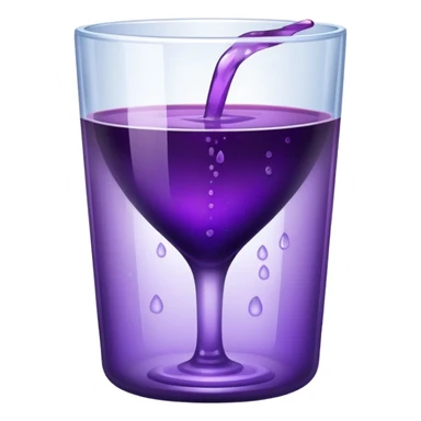 Cup with purple juice  sticker