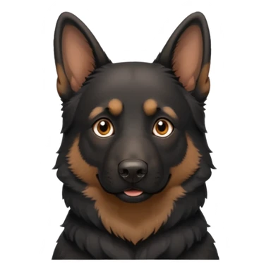 mostly black german shepherd wanting belly rub sticker