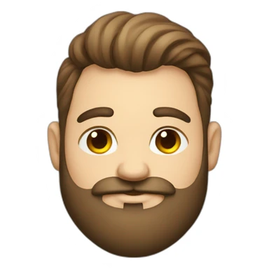 Gay guy with big beard and chubby face sticker