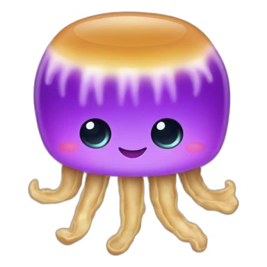 Peanut butter jelly time cute baby jellyfish sticker