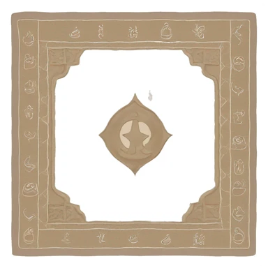 beige muslim prayer mat sticker