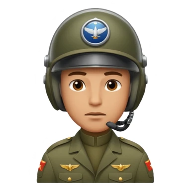 a brutal male military pilot in an aviation helmet and a modern uniform. maximum quality sticker