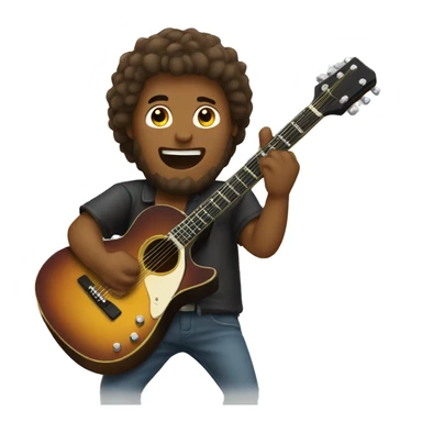man playing guitar sticker