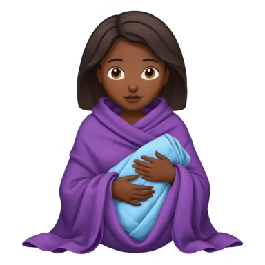 dark skin woman with tucked blanket sticker