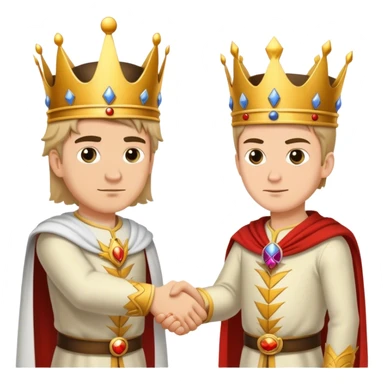 un rey dandole mano a su enemigo malo caucasian young sticker