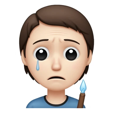 drawn stick man ruing sticker