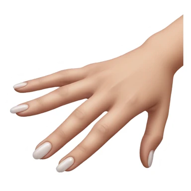 realistic hand with long acrylic nail sticker