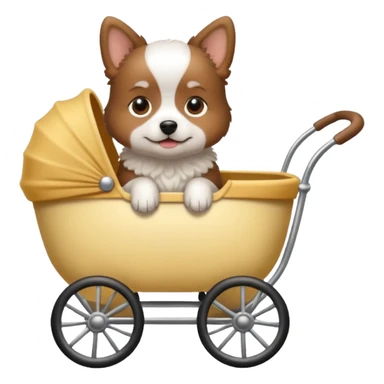 dog in a pram sticker
