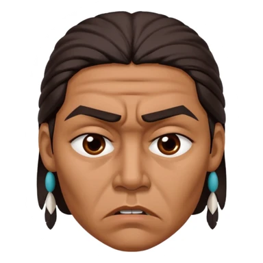 native american showing Annoyance/anger - feeling of irritation or displeasure  sticker