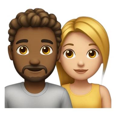 Couple mixte hetero sticker