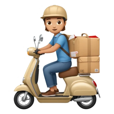 Delivery on a scooter sticker