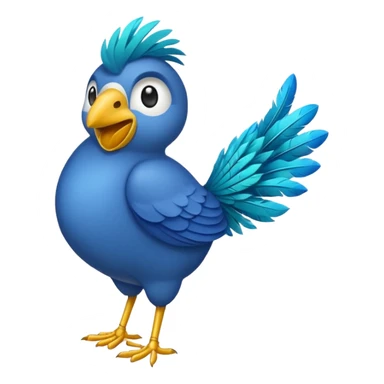 Crée un emoji de l'oiseau de la paille en queue sticker