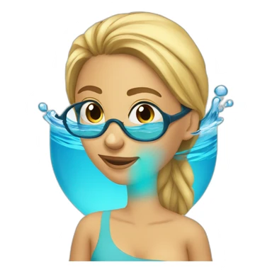 Jeune femme adulte a la piscine sticker