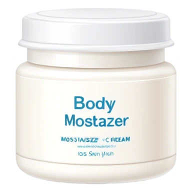 body moisturizer cream pot with label sticker