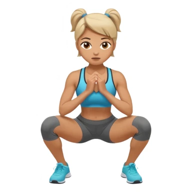 woman doing squat sticker
